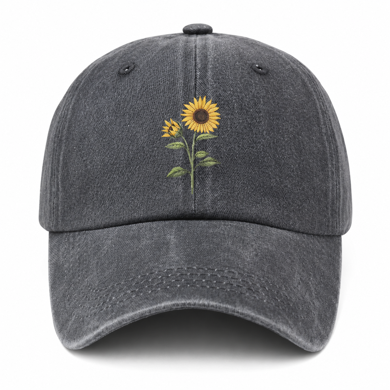Sunflower Embroidered Cap