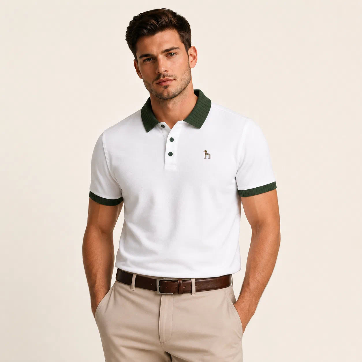 Heritage Ribbed-Collar Polo