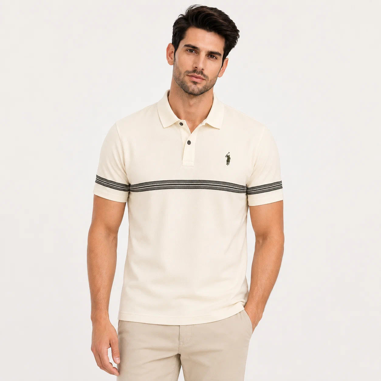Modern Stripe Detail Polo
