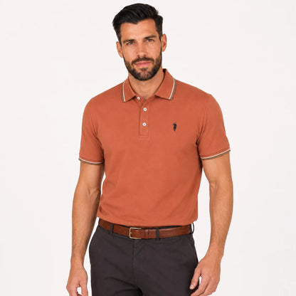 Tipped-Collar Polo Shirt