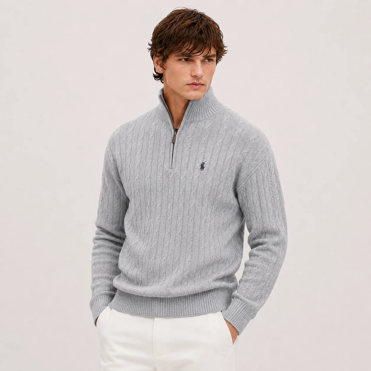 Long-sleeve polo shirt