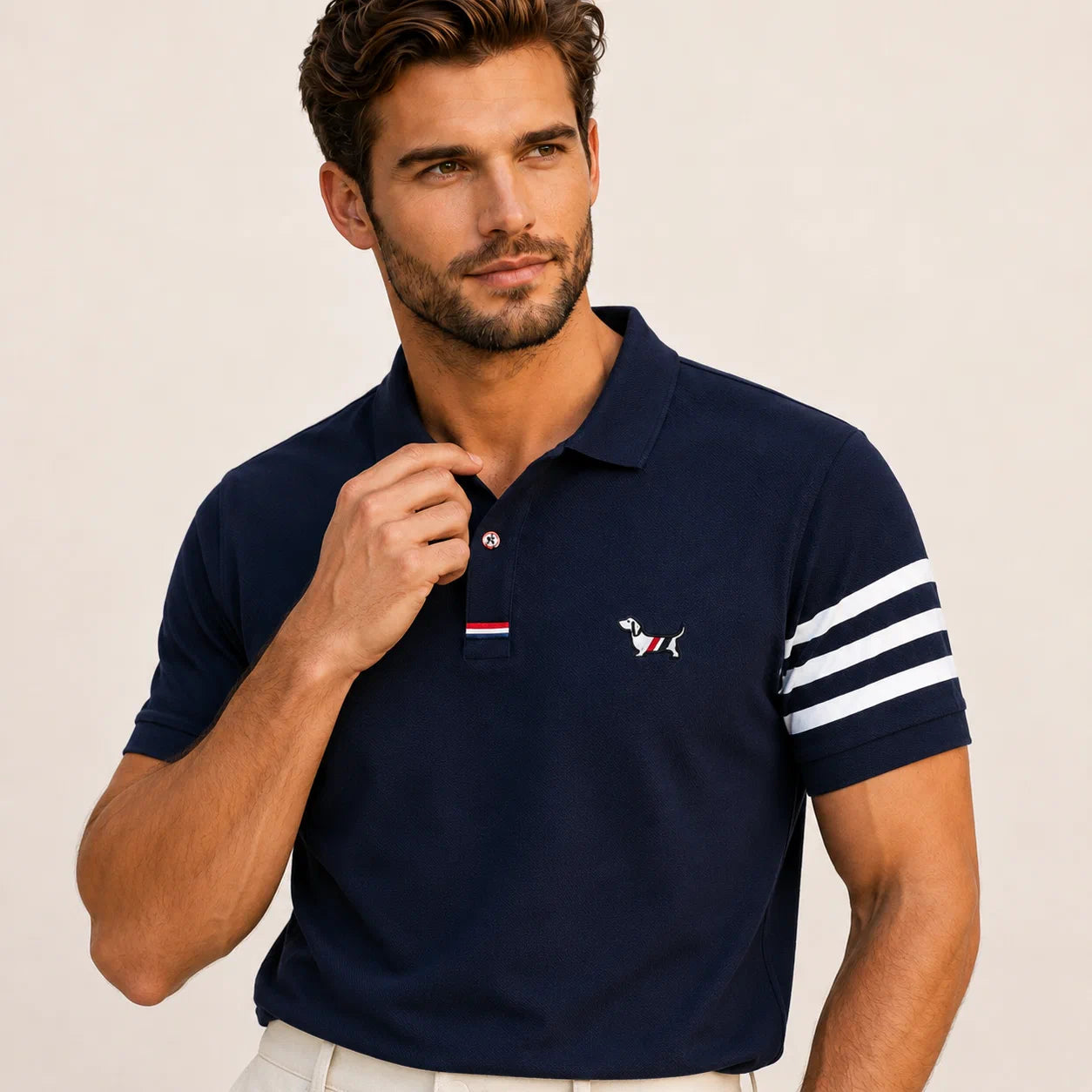 Signature Sleeve-Stripe Polo