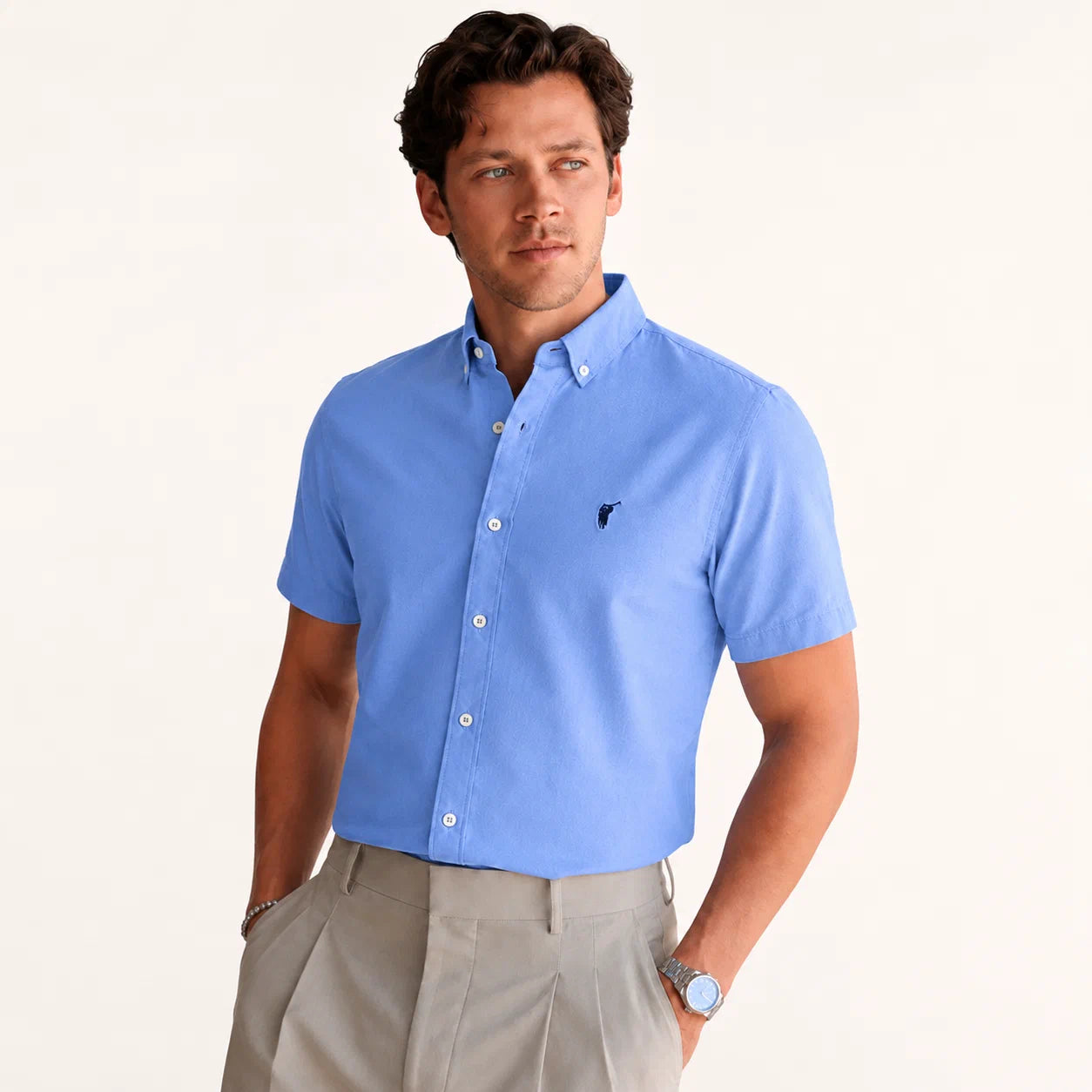 Short-Sleeve Button-Down Shirt
