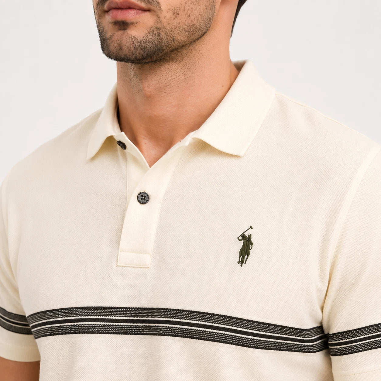 Modern Stripe Detail Polo