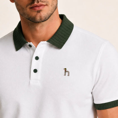 Heritage Ribbed-Collar Polo