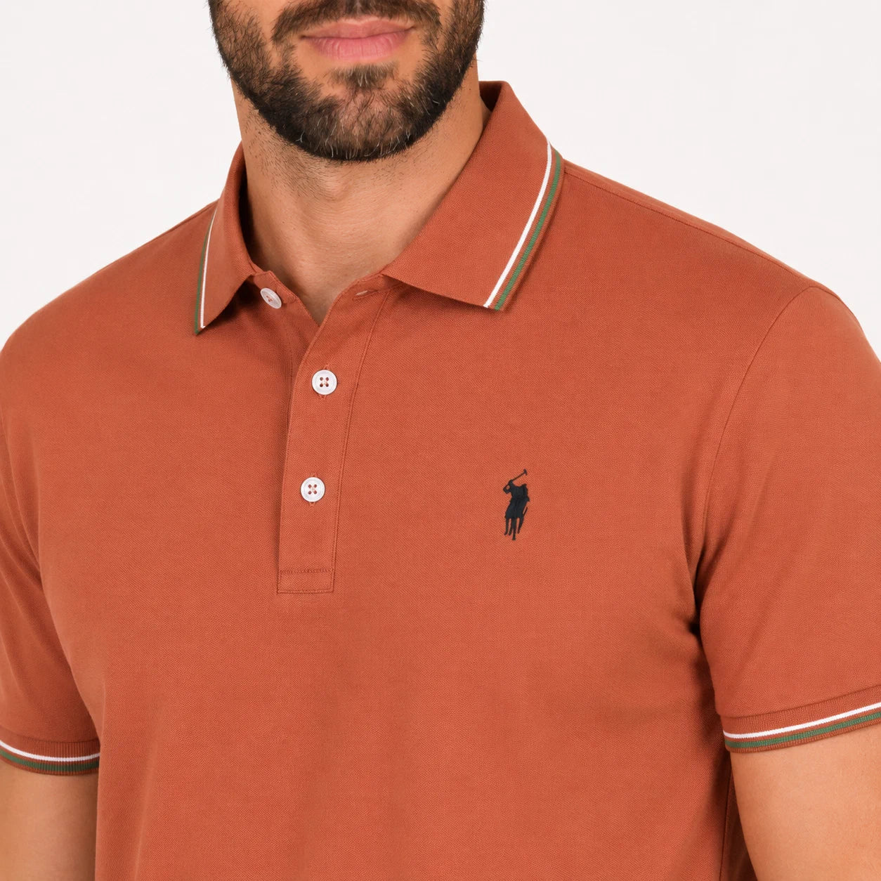 Tipped-Collar Polo Shirt