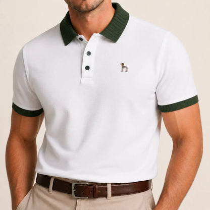 Heritage Ribbed-Collar Polo