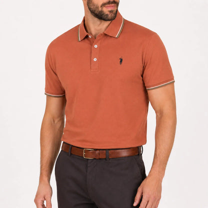 Tipped-Collar Polo Shirt