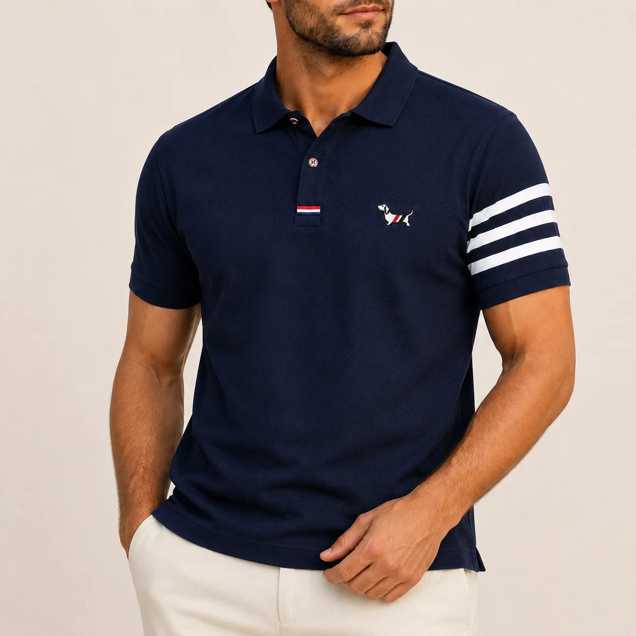 Signature Sleeve-Stripe Polo