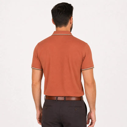 Tipped-Collar Polo Shirt