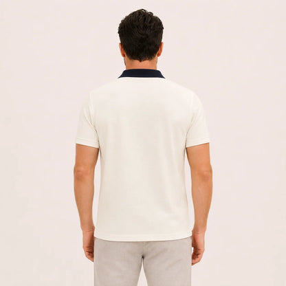 Two-Tone Collar Polo Shirt