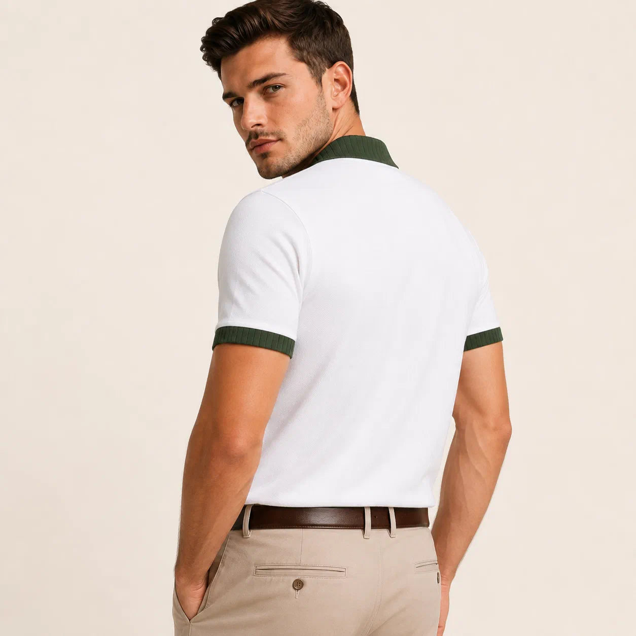 Heritage Ribbed-Collar Polo