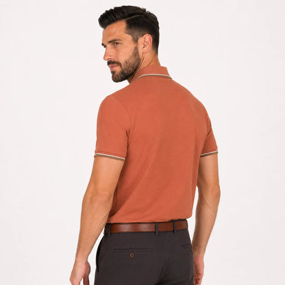 Tipped-Collar Polo Shirt