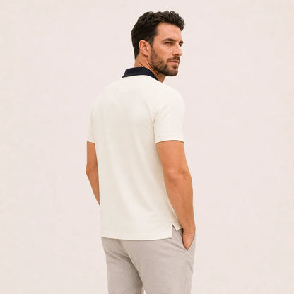 Two-Tone Collar Polo Shirt