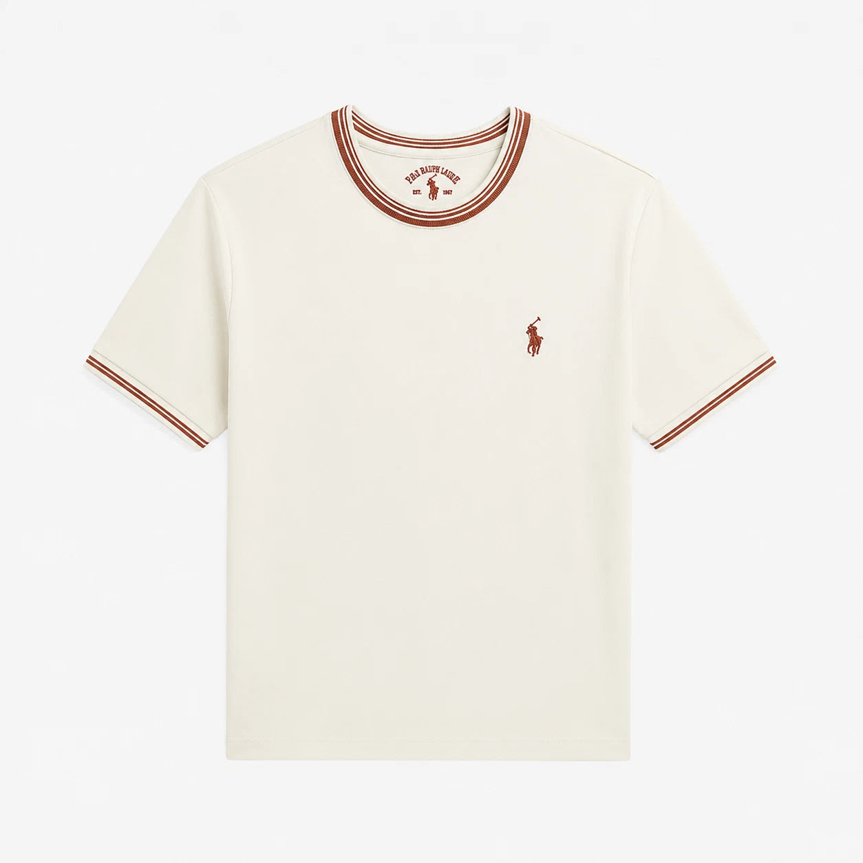 Double-Trim Crew-Neck T-Shirt