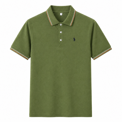 Contrast-Trim Polo Shirt