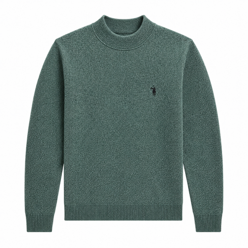 Mock-Neck Knit Sweater