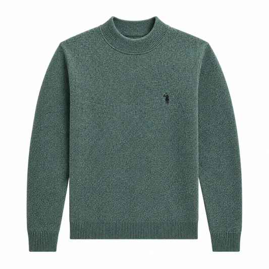 Mock-Neck Knit Sweater