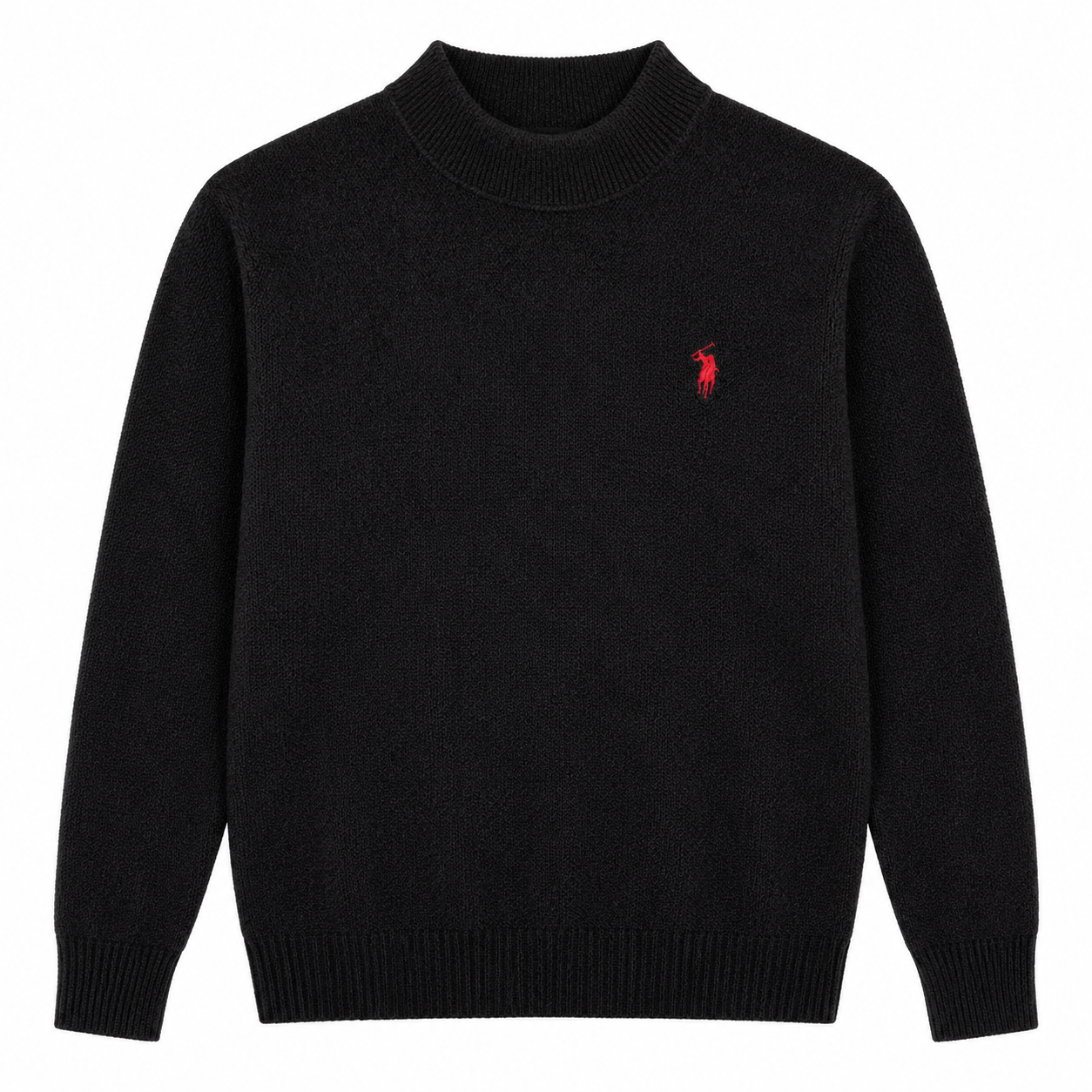 Mock-Neck Knit Sweater