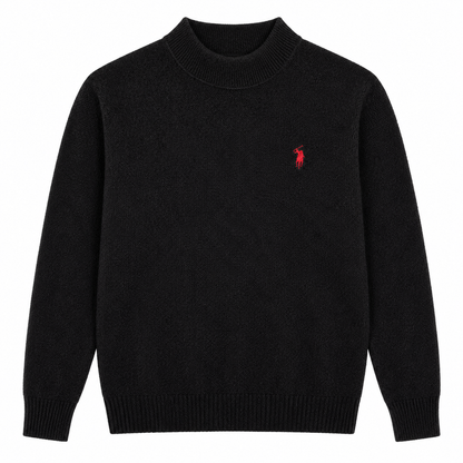 Mock-Neck Knit Sweater