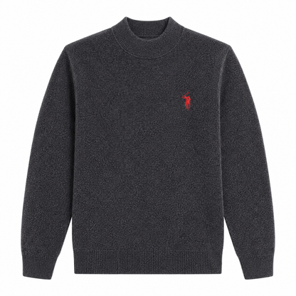 Mock-Neck Knit Sweater