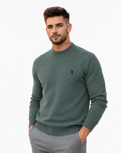 Mock-Neck Knit Sweater