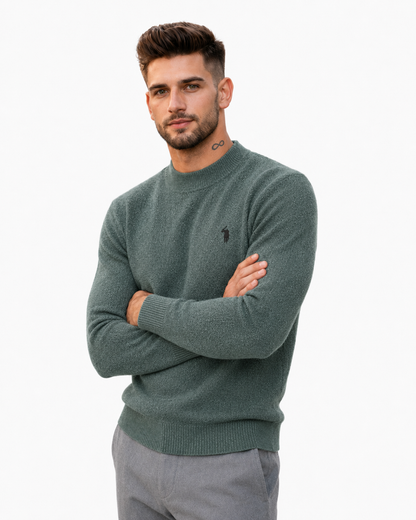 Mock-Neck Knit Sweater