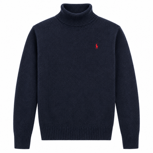 Roll-Neck Knit Sweater