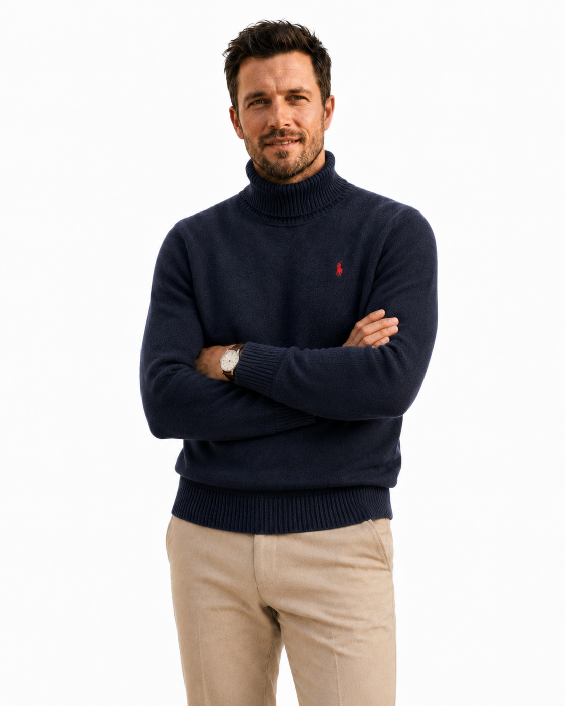 Roll-Neck Knit Sweater