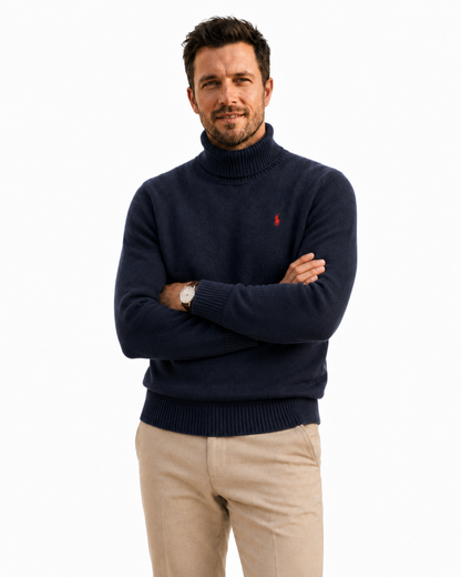 Roll-Neck Knit Sweater
