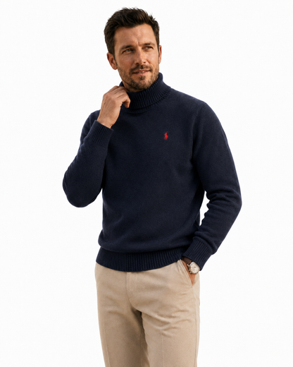 Roll-Neck Knit Sweater