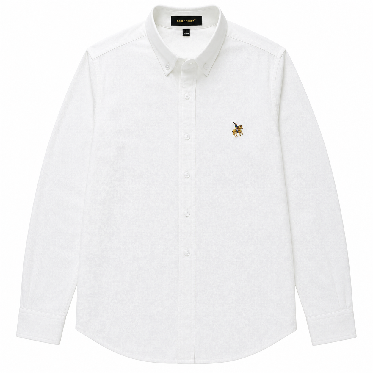 Striped Long-Sleeve Button-Down Shirt