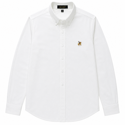 Striped Long-Sleeve Button-Down Shirt
