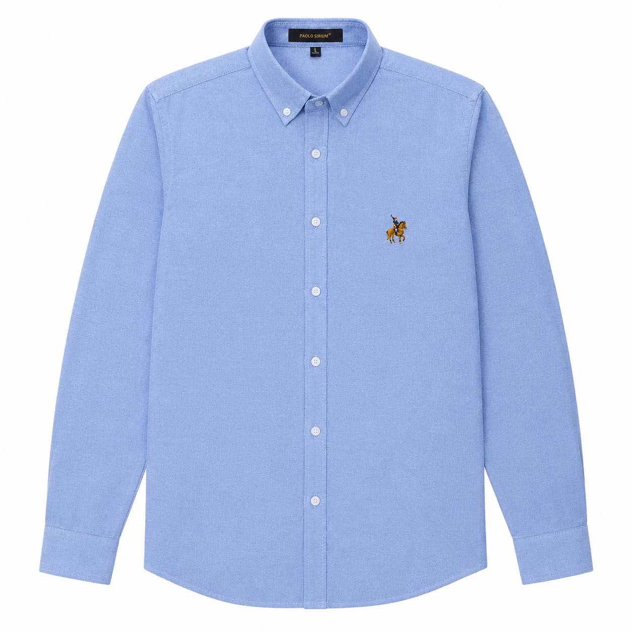 Striped Long-Sleeve Button-Down Shirt