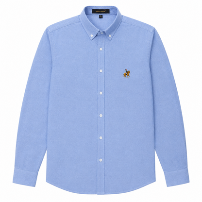 Striped Long-Sleeve Button-Down Shirt