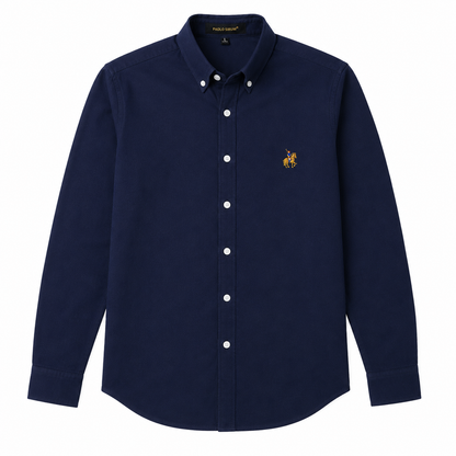 Striped Long-Sleeve Button-Down Shirt