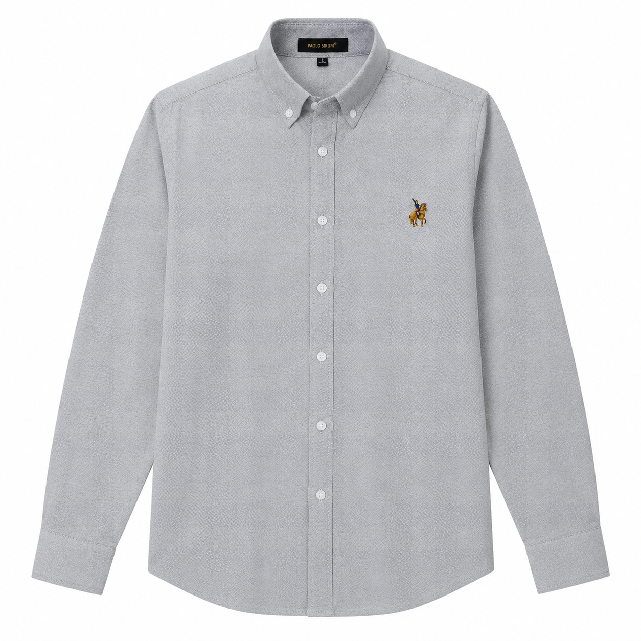 Striped Long-Sleeve Button-Down Shirt