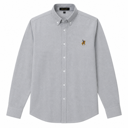 Striped Long-Sleeve Button-Down Shirt