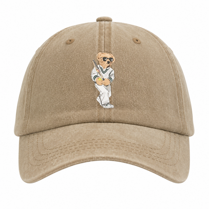 Tennis Bear Washed Cap