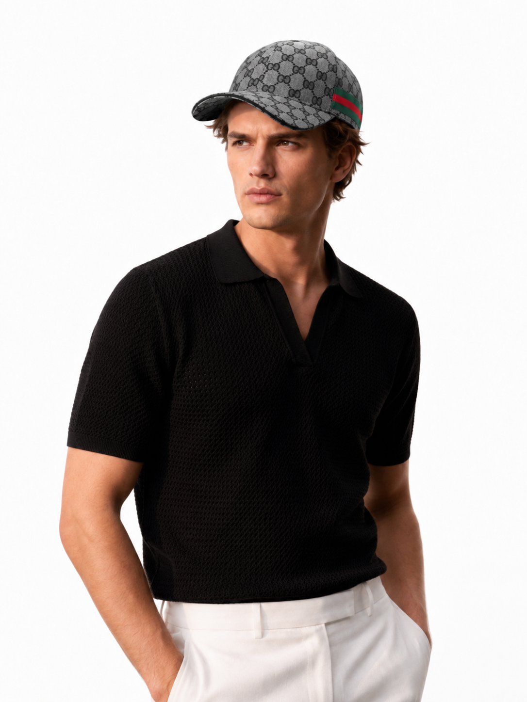 Monogram Side-Stripe Cap