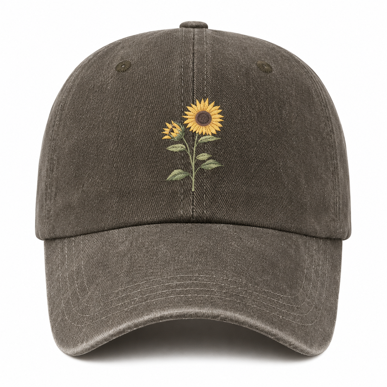 Sunflower Embroidered Cap