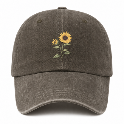Sunflower Embroidered Cap