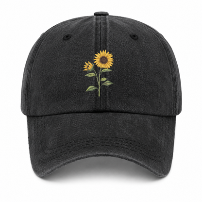 Sunflower Embroidered Cap