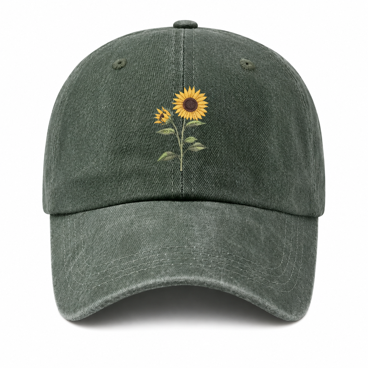 Sunflower Embroidered Cap