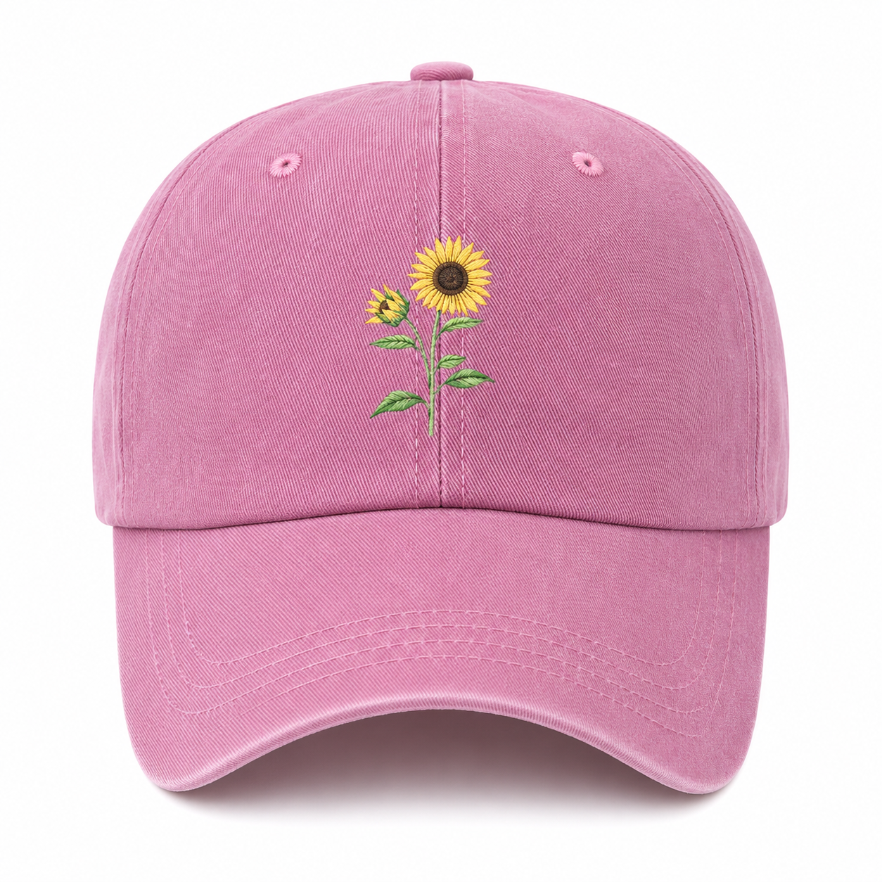 Sunflower Embroidered Cap