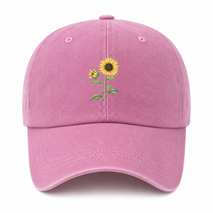 Sunflower Embroidered Cap