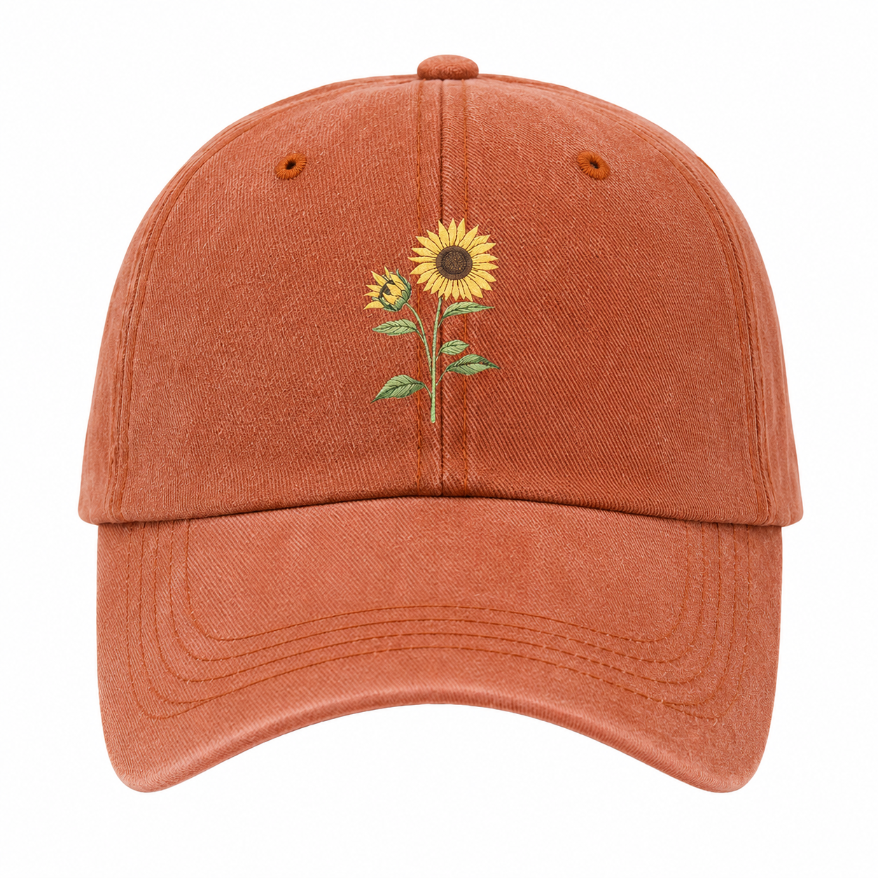 Sunflower Embroidered Cap
