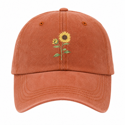 Sunflower Embroidered Cap