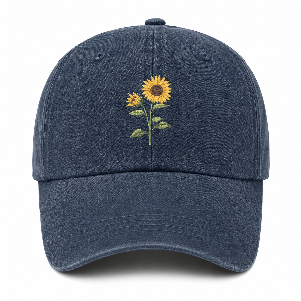 Sunflower Embroidered Cap