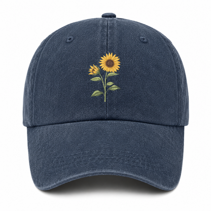 Sunflower Embroidered Cap